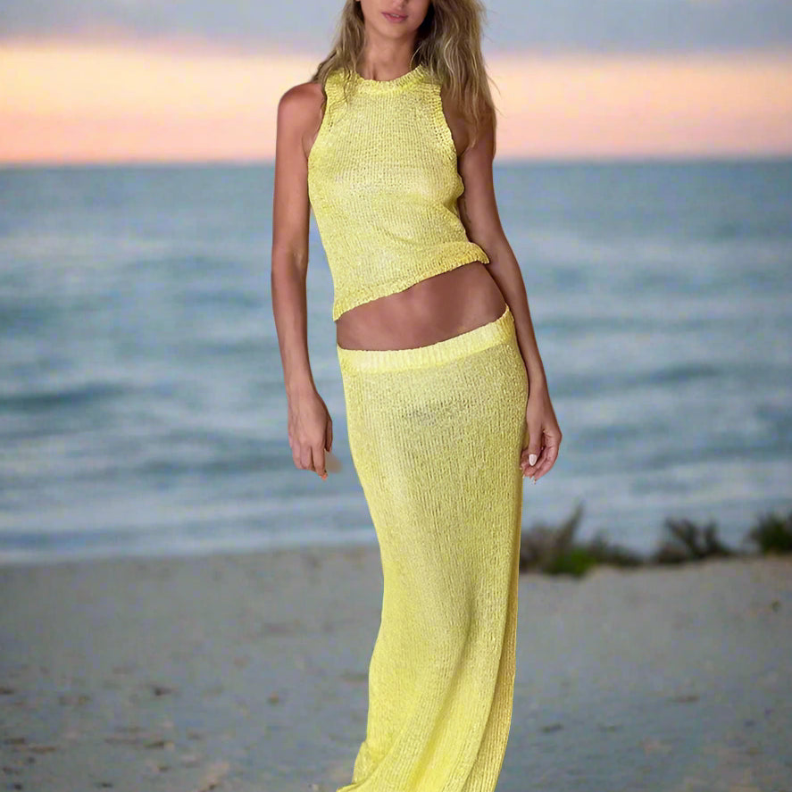 Ashore_Shop_Summer_Beach_Coverup_Transparency_Shiny_tank_top_and_maxi_skirt_knitted_mesh_Sets