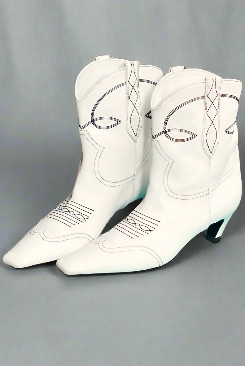 Ashore_Shop_White_Embroidery_Western_Cowgirl_Boots