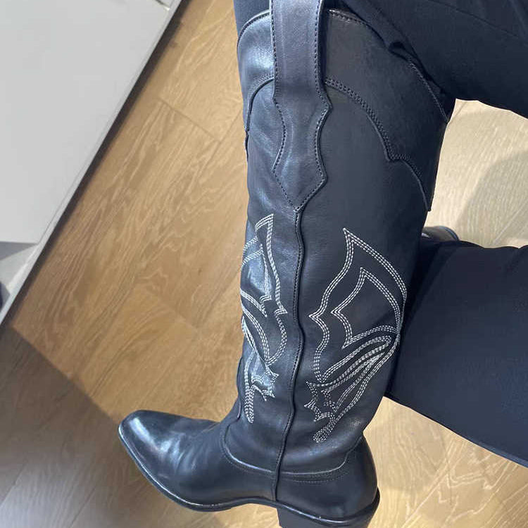 Ashore Western Shop Butterfly Embroidery Western Cowgirl Boots