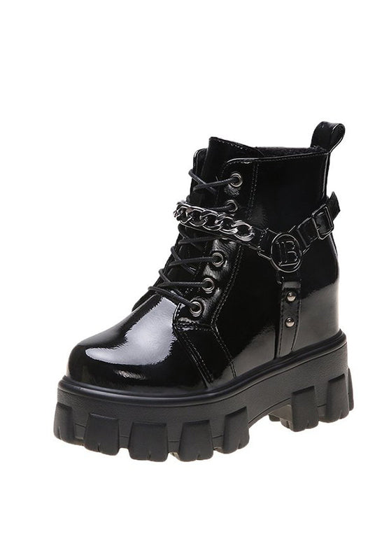 Ankle Boots Women Shoes 2022 Warm Plush Motorcycle Boots High Platform