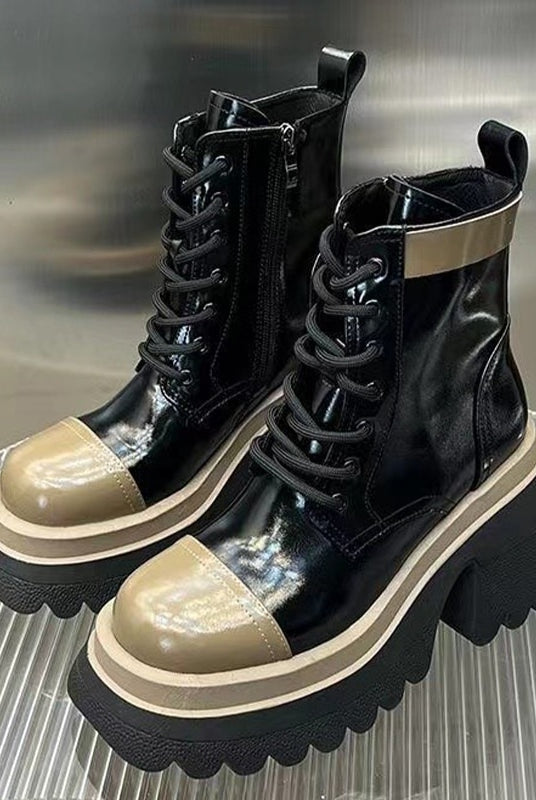 1Women Flats Platform Sport Chelsea Ankle Boots Casual Shoes 2022 Winter New Fashion Thick Running Shoes Ladies Motorcycle Botas