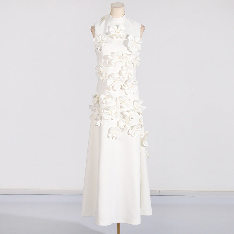 3d Flower Long Summer Sleeveless Dress Ashore Shop Summer Vacation Dress