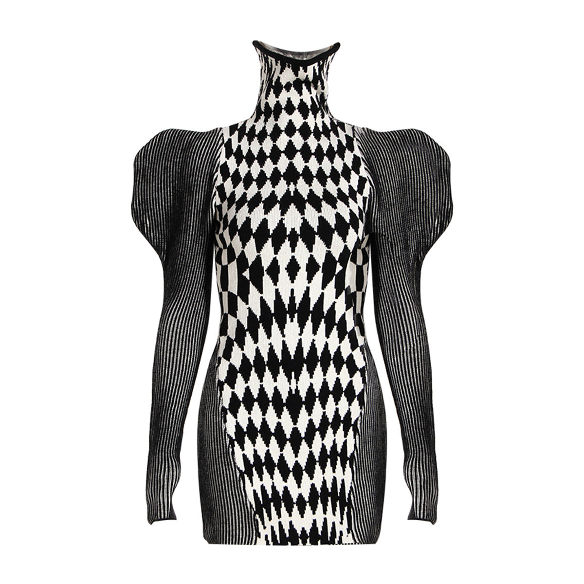 Ashore Shop Women's Geometry Pattern Knitted Dress